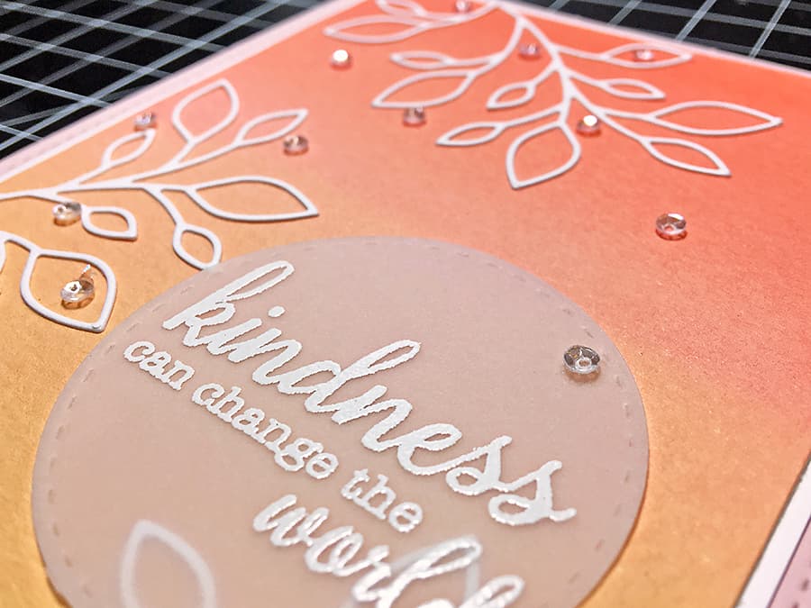 White Die Cuts on a Color Background