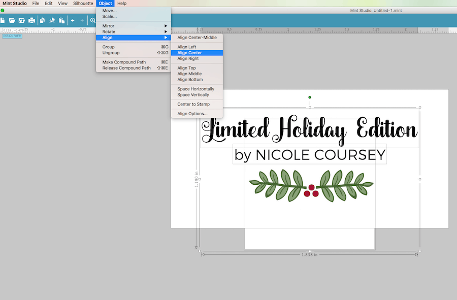 Custom holiday stamp with the Silhouette Mint™: Alignment