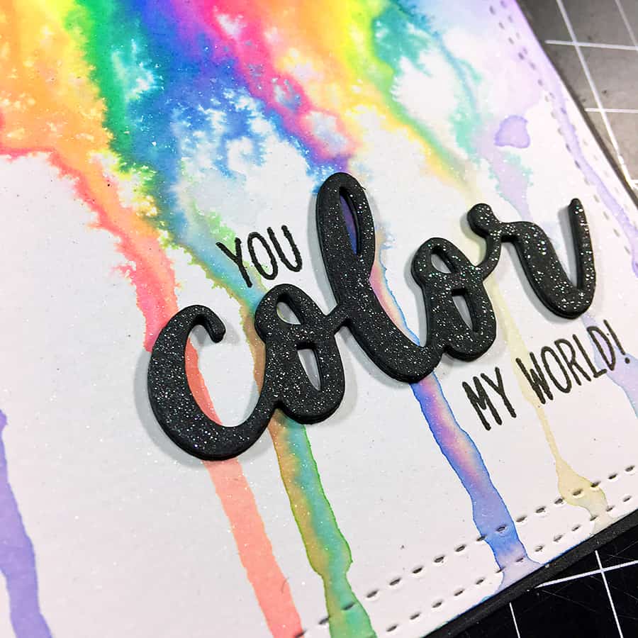A Rainbow Melt Card with Zig Clean Color Brush Markers