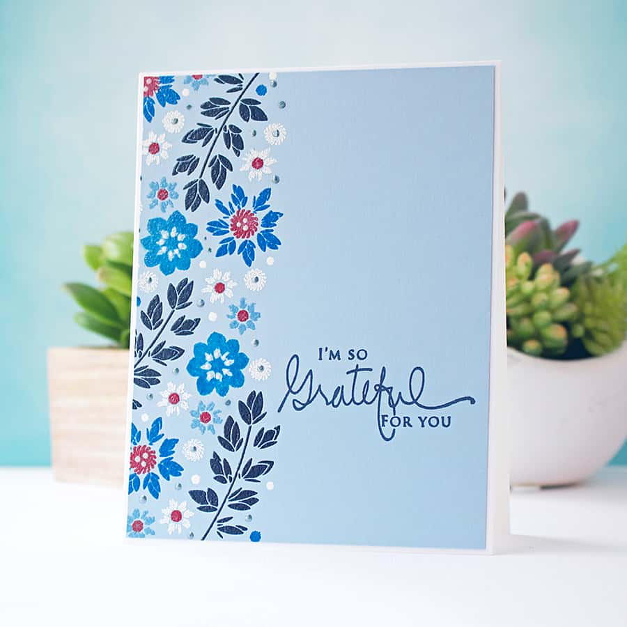 Heat Embossing on Colored Cardstock