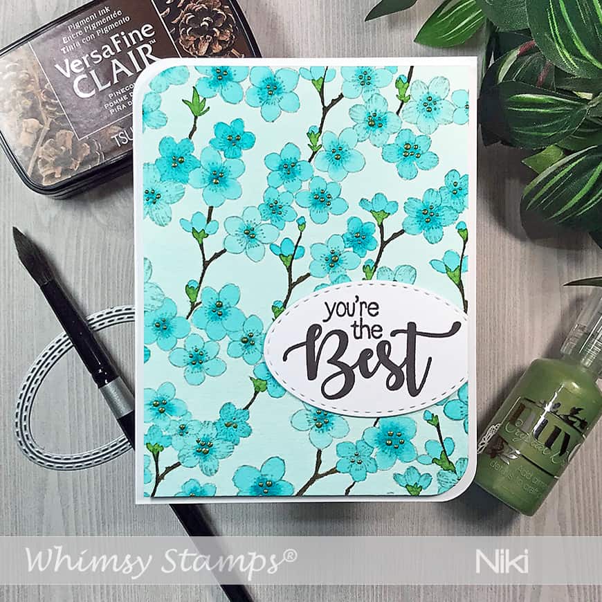 August Whimsy Stamps Release Day 2: Cherry Blossom Background