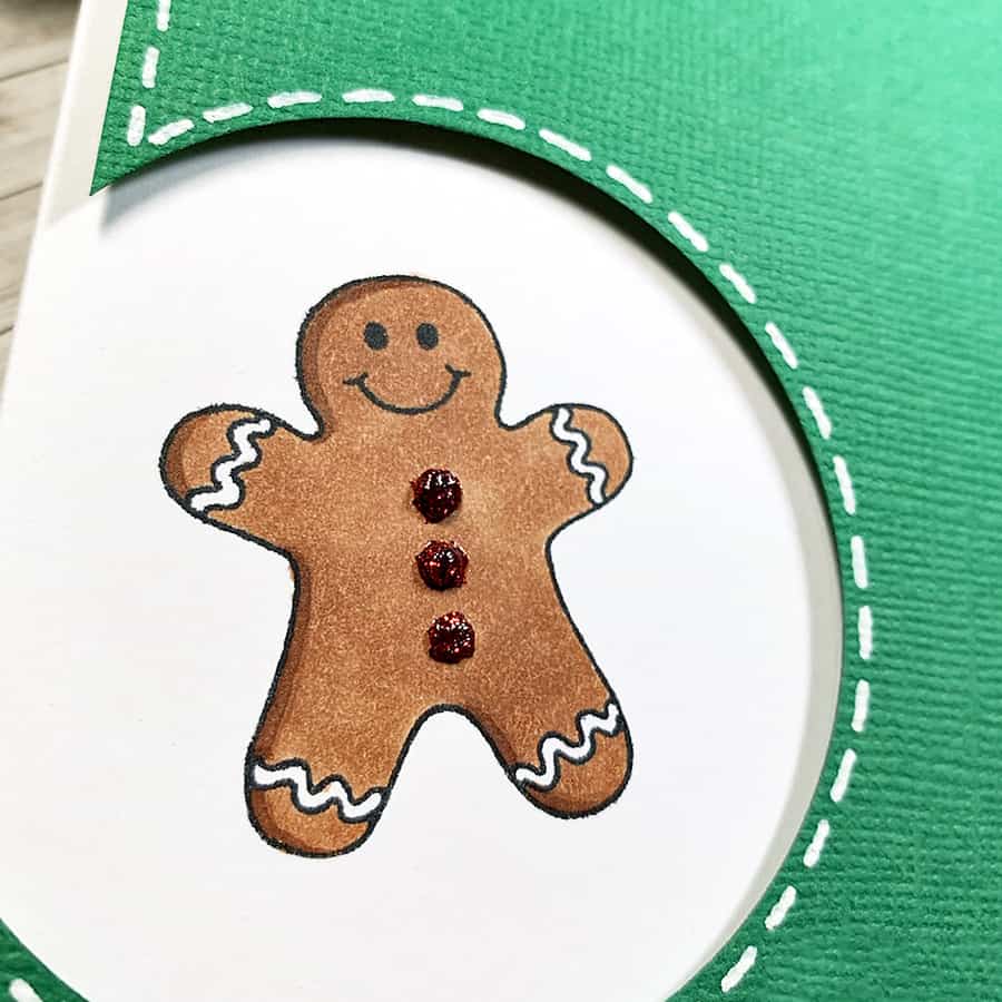 Gingerbread Kisses & Holiday Wishes Card 
