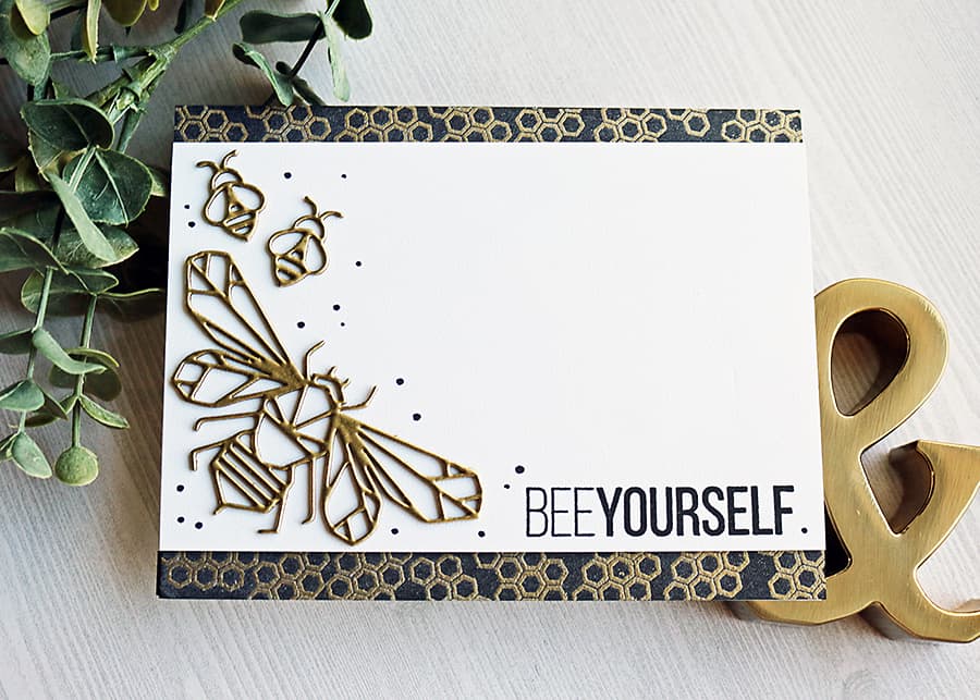 Bee Yourself Honeycomb Card