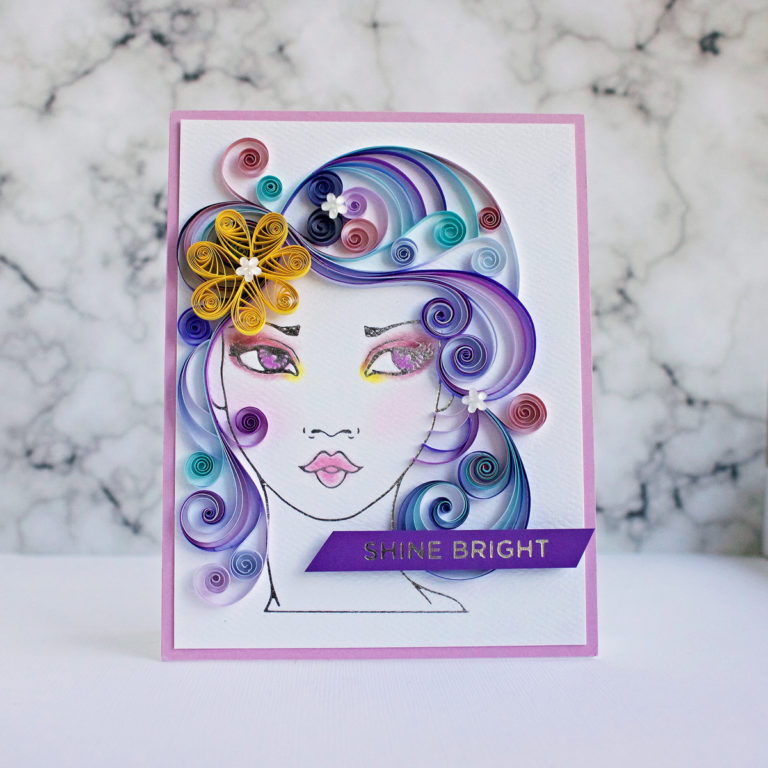 Embellishing a Handmade Card with Quilling Elements