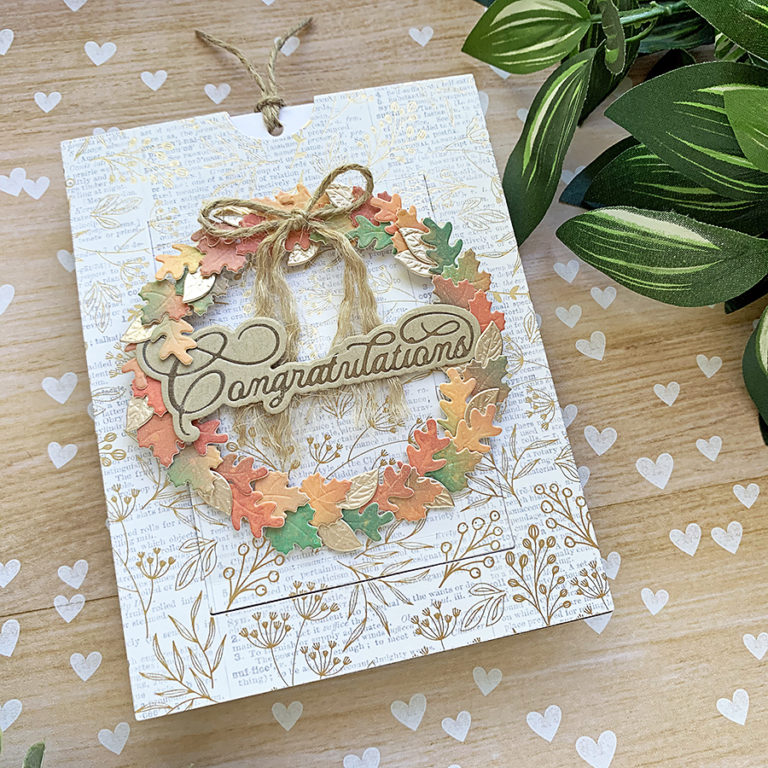 Autumn Wreath Slider Card