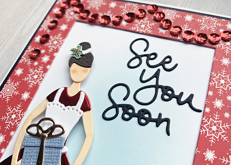 See You Soon! Spellbinders Small Die of the Month: Home for the Holidays