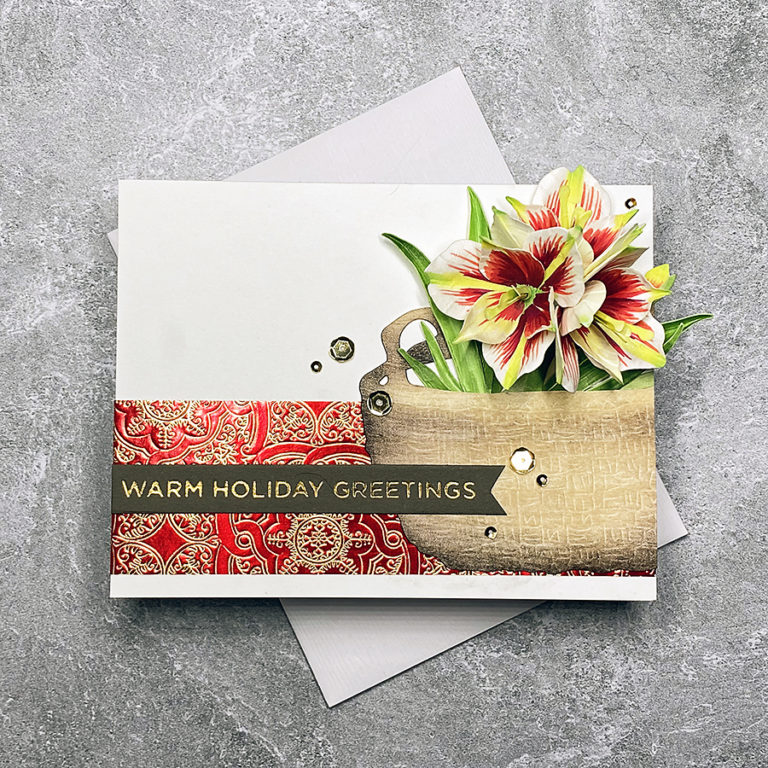 Susan’s Holiday Flora: Beautiful Amaryllis Card